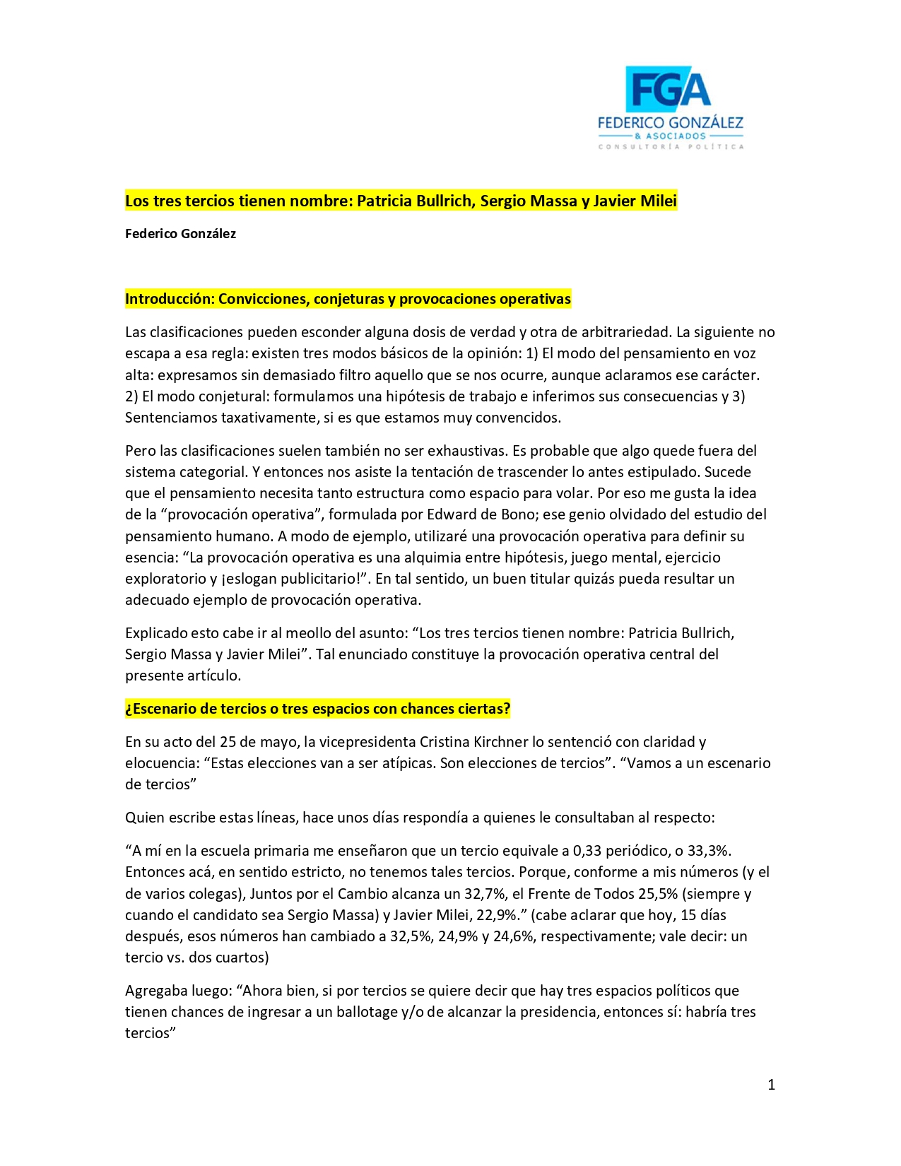 Encuesta Los Tres Tercios Tienen Nombre Patricia Bullrich Sergio