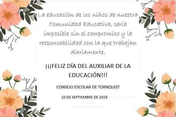 Se celebra este martes el Día del Auxiliar de la Educación